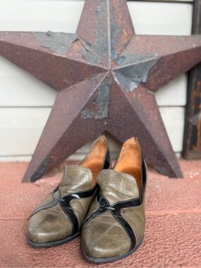 💚Fidji Portugal Leather Low Heel Pumps EU 37 US 6.5–7 💚 '"